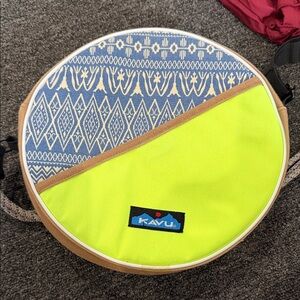 Kavu Geometric Blue and Neon Yellow Crossbody Bag